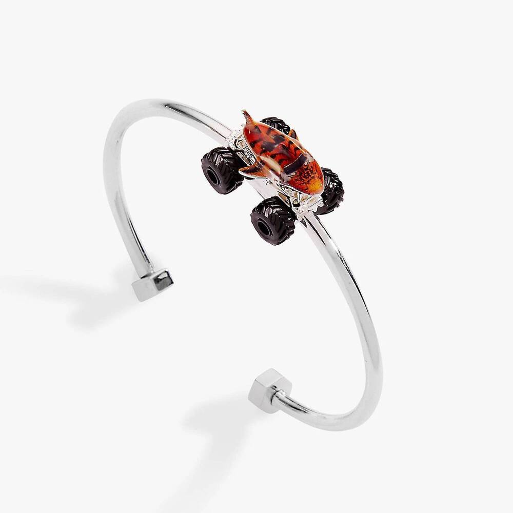 NEW ALEX & ANI women's hot wheels tiger shark monster truck moveable cuff bracel